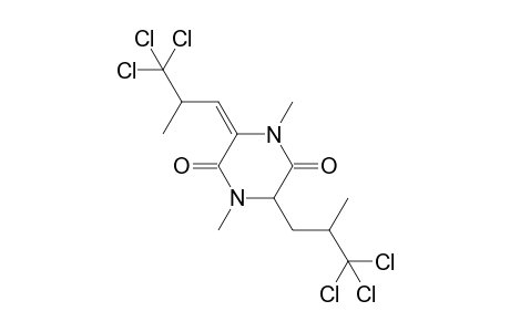 1,4-Methyl-3-(3',3',3'-trichloro-2'-methylpropyl)-6-(3',3',3'-trichloro-2'-methylpropylidene)piperazine-2,5-dione