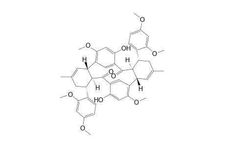 10H,20H-5,9:15,19-Dimethenodibenzo[a,i]cyclohexadecene-10,20-dione, 1,11-bis(2,4-dimethoxyphenyl)-1,2,4a,10a,11,12,14a,20a-octahydro-8,18-dihydroxy-6,16-dimethoxy-3,13-dimethyl-, [1R-(1R*,4aS*,10aS*,11R*,14aS*,20aS*)]-