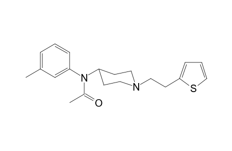 N-(3-Methylphenyl)-N-(1-[2-(thiophen-2-yl)ethyl]piperidin-4-yl)acetamide