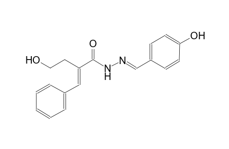(2E)-2-(2-hydroxyethyl)-N'-[(E)-(4-hydroxyphenyl)methylidene]-3-phenyl-2-propenohydrazide