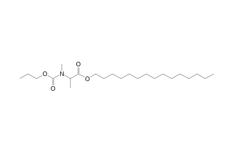 Alanine, N-methyl-N-propoxycarbonyl-, pentadecyl ester