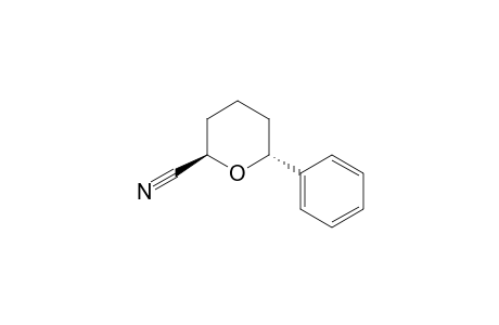 (2R,6R)-6-phenyl-2-oxanecarbonitrile