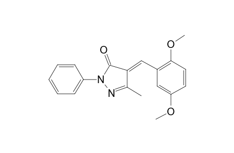 (4E)-4-(2,5-Dimethoxybenzylidene)-5-methyl-2-phenyl-2,4-dihydro-3H-pyrazol-3-one