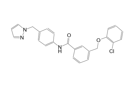 3-[(2-chlorophenoxy)methyl]-N-[4-(1H-pyrazol-1-ylmethyl)phenyl]benzamide