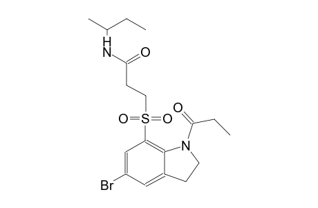 propanamide, 3-[[5-bromo-2,3-dihydro-1-(1-oxopropyl)-1H-indol-7-yl]sulfonyl]-N-(1-methylpropyl)-