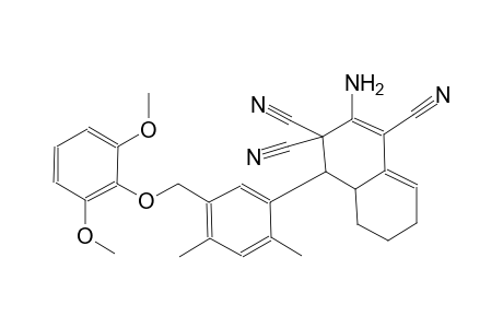 2-amino-4-{5-[(2,6-dimethoxyphenoxy)methyl]-2,4-dimethylphenyl}-4a,5,6,7-tetrahydro-1,3,3(4H)-naphthalenetricarbonitrile