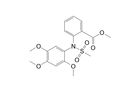 N-Mesyl-1,4,5-trimethoxy-2-(2-methoxycarbonylanilino)benzene