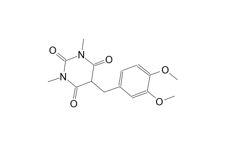 2,4,6(1H,3H,5H)-pyrimidinetrione, 5-[(3,4-dimethoxyphenyl)methyl]-1,3-dimethyl-