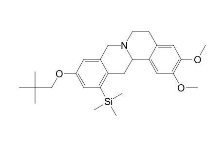 6H-Dibenzo[a,g]quinolizine, 10-(2,2-dimethylpropoxy)-5,8,13,13a-tetrahydro-2,3-dimethoxy-12-(trimethylsilyl)-