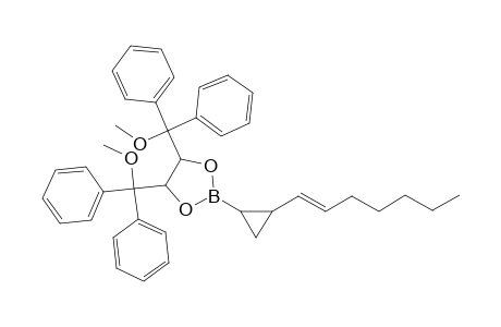 2-[2'-(Hept-1"-enyl)cyclopropyl]-4,5-bis[diphenyl(methoxy)methyl]-1,3,2-dioxaborolane