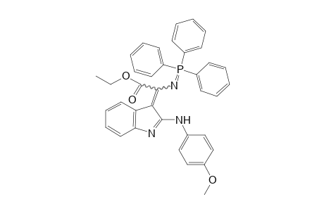 2-[(4-Methoxyphenyl)amino]-3-[ethoxycarbonyl-[(triphenylphosphoranyl)imino]methenyl]indole