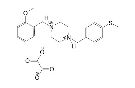 1-(2-methoxybenzyl)-4-[4-(methylsulfanyl)benzyl]piperazinediium oxalate