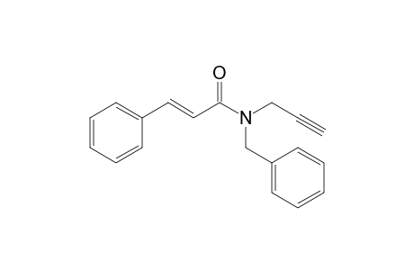 (E)-3-phenyl-N-(phenylmethyl)-N-prop-2-ynyl-2-propenamide