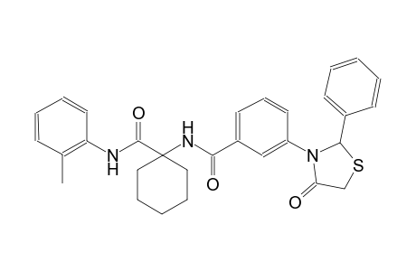 benzamide, N-[1-[[(2-methylphenyl)amino]carbonyl]cyclohexyl]-3-(4-oxo-2-phenyl-3-thiazolidinyl)-