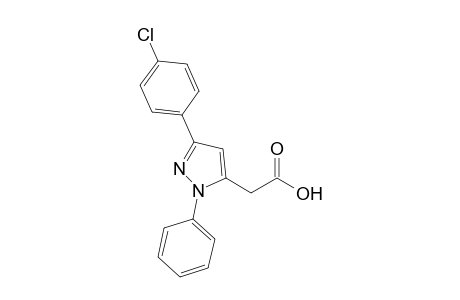 [3-(4-Chlorophenyl)-1-phenylpyrazol-5-yl]acetic acid