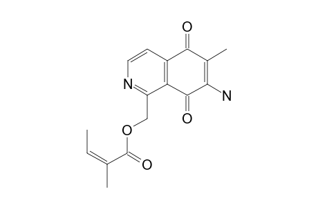 (Z)-2-methylbut-2-enoic acid (7-amino-5,8-diketo-6-methyl-1-isoquinolyl)methyl ester