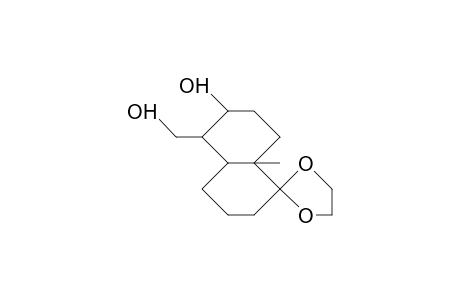 (4AR, 5S,6S,8aR)-3,4,4a,5,6,7,8,8a-octahydro-6-hydroxy-5-hydroxymethyl-8a-methyl-1(2H)-naphthalenone 1-ethylene acetal
