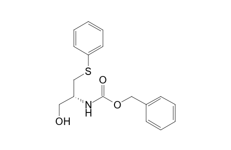 (phenylmethyl) N-[(2R)-1-oxidanyl-3-phenylsulfanyl-propan-2-yl]carbamate