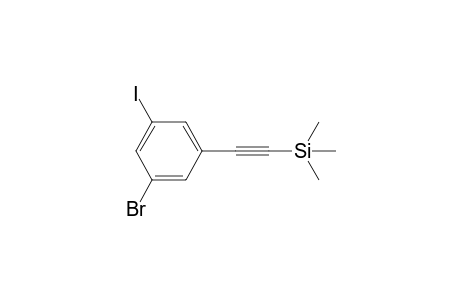 (3-Bromo-5-iodophenylethynyl)trimethylsilane