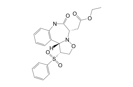 5-ETHOXYCARBONYLMETHYL-1,2,7,11B-TETRAHYDRO-1-PHENYLSULFONYL-ISOXAZOLO-[2,3-D]-[1,4]-BENZODIAZEPIN-6(5H)-ONE