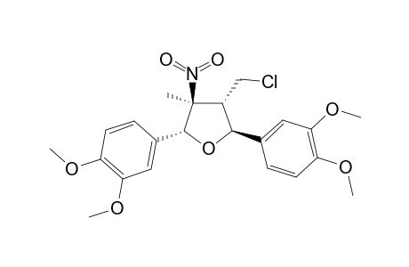 2,5-BIS-(3,4-DIMETHOXYPHENYL)-4-CHLOROMETHYL-3-METHYL-3-NITROTETRAHYDROFURAN