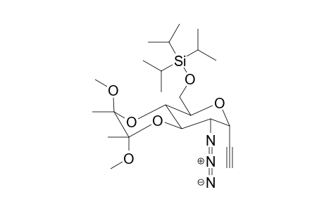 2,6-Anhydro-5-azido-5,7,8-trideoxy-11-O-[(triisopropyl)silyl]-3,4-O-[2',3'-dimethoxybutane-2",3"-diyl]-D-glycero-D-manno-oct-7-ynitol