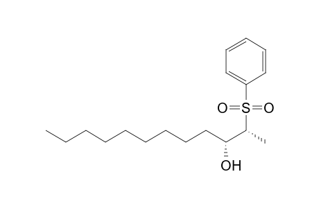 3-Dodecanol, 2-(phenylsulfonyl)-, (R*,R*)-