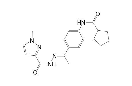 N-(4-{(1E)-N-[(1-methyl-1H-pyrazol-3-yl)carbonyl]ethanehydrazonoyl}phenyl)cyclopentanecarboxamide