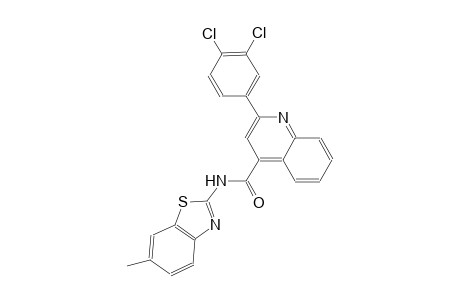 2-(3,4-dichlorophenyl)-N-(6-methyl-1,3-benzothiazol-2-yl)-4-quinolinecarboxamide