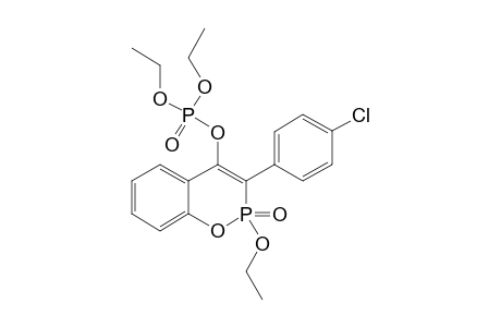 phosphoric acid [9-(4-chlorophenyl)-8-ethoxy-8-keto-7-oxa-8$l^{5}-phosphabicyclo[4.4.0]deca-1,3,5,9-tetraen-10-yl] diethyl ester