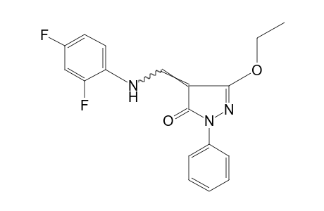4-[(2,4-DIFLUOROANILINO)METHYLENE]-3-ETHOXY-1-PHENYL-2-PYRAZOLIN-5-ONE
