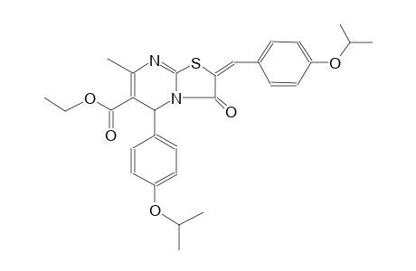 ethyl (2E)-2-(4-isopropoxybenzylidene)-5-(4-isopropoxyphenyl)-7-methyl-3-oxo-2,3-dihydro-5H-[1,3]thiazolo[3,2-a]pyrimidine-6-carboxylate