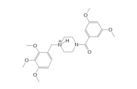 1-(3,5-dimethoxybenzoyl)-4-(2,3,4-trimethoxybenzyl)piperazin-4-ium