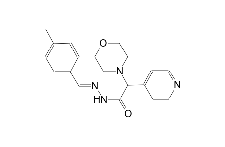 N'-[(E)-(4-methylphenyl)methylidene]-2-(4-morpholinyl)-2-(4-pyridinyl)acetohydrazide