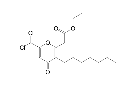 (6-Dichloromethyl-3-heptyl-4-oxo-4H-pyran-2-yl)-acetic acid ethyl ester
