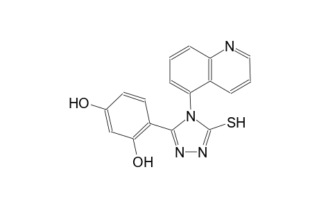 1,3-benzenediol, 4-[5-mercapto-4-(5-quinolinyl)-4H-1,2,4-triazol-3-yl]-