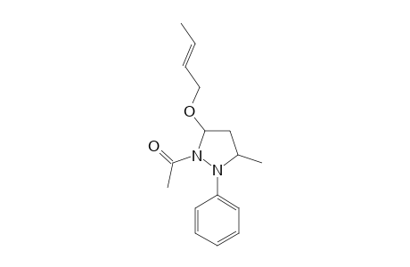 1-ACETYL-2-PHENYL-3-METHYL-5-BUT-2-ENOXYPYRAZOLIDINE