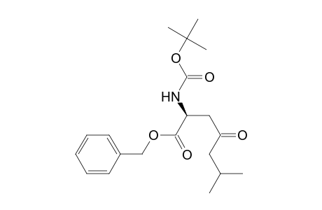 Benzyl 2(S)-[(tert-butoxycarbonyl)amino]-4-oxo-6-methylheptanoate