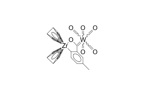 [4,5-Benzo-3-(dicyclopentadienyl-zirconia)-2-oxa-cyclopentylidene]-pentacarbonyl-tungsten methyl deriv. B