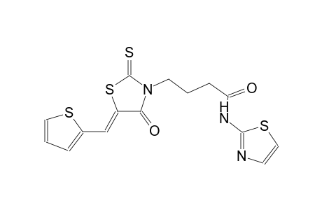 3-thiazolidinebutanamide, 4-oxo-N-(2-thiazolyl)-5-(2-thienylmethylene)-2-thioxo-, (5Z)-