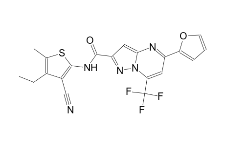 N-(3-cyano-4-ethyl-5-methyl-2-thienyl)-5-(2-furyl)-7-(trifluoromethyl)pyrazolo[1,5-a]pyrimidine-2-carboxamide