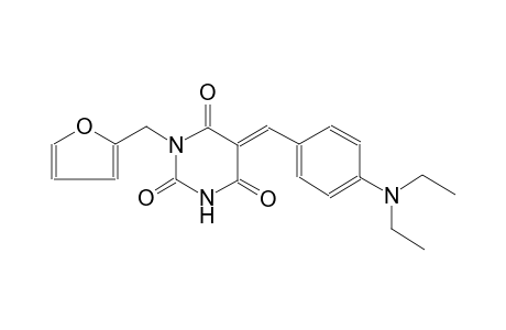 (5E)-5-[4-(Diethylamino)benzylidene]-1-(2-furylmethyl)-2,4,6(1H,3H,5H)-pyrimidinetrione