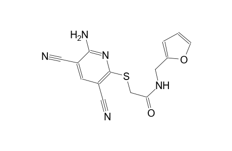 2-[(6-amino-3,5-dicyano-2-pyridinyl)sulfanyl]-N-(2-furylmethyl)acetamide