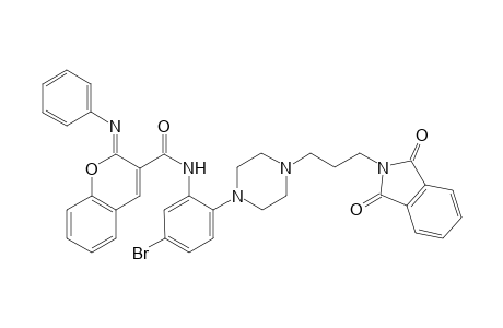 N-(5-Bromo-2-(4-(3-phthalimidopropyl)piperazin-1-yl)phenyl)-2-(phenylimino)-2H-chromene-3-carboxamide