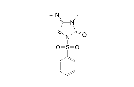4-METHYL-5-METHYLIMINO-2-(PHENYLSULFONYL)-1,2,4-THIADIAZOLIDINE-3-ONE