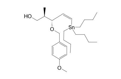 (2R,3R,Z)-3-((4-Methoxybenzyl)oxy)-2-methyl-5-(tributylstannyl)pent-4-en-1-ol