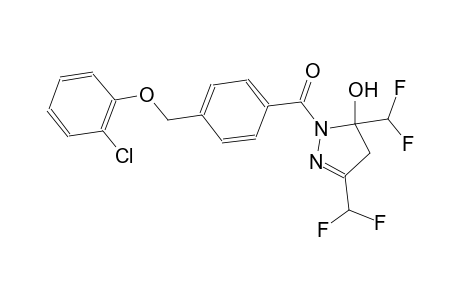 1-{4-[(2-chlorophenoxy)methyl]benzoyl}-3,5-bis(difluoromethyl)-4,5-dihydro-1H-pyrazol-5-ol