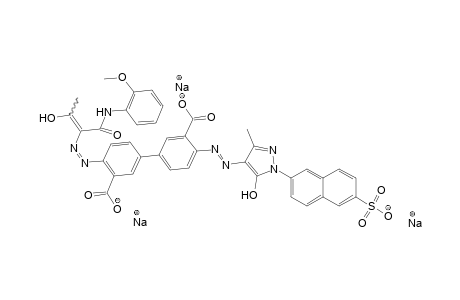 o-Acetessigacidanisidid(2)[-3,3'-dicarboxybenzidin-](1)3-methyl-1-(6-sulfo-2-naphthyl)-5-pyrazolon[1,1'-Biphenyl]-3,3'-dicarboxylic acid, 4-[[1-acetyl-2-[(2-
