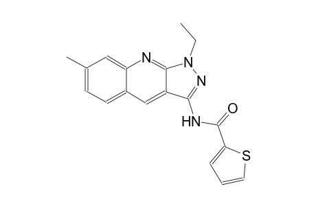 N-(1-ethyl-7-methyl-1H-pyrazolo[3,4-b]quinolin-3-yl)-2-thiophenecarboxamide