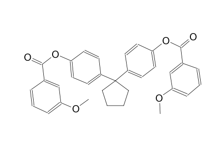 benzoic acid, 3-methoxy-, 4-[1-[4-[(3-methoxybenzoyl)oxy]phenyl]cyclopentyl]phenyl ester